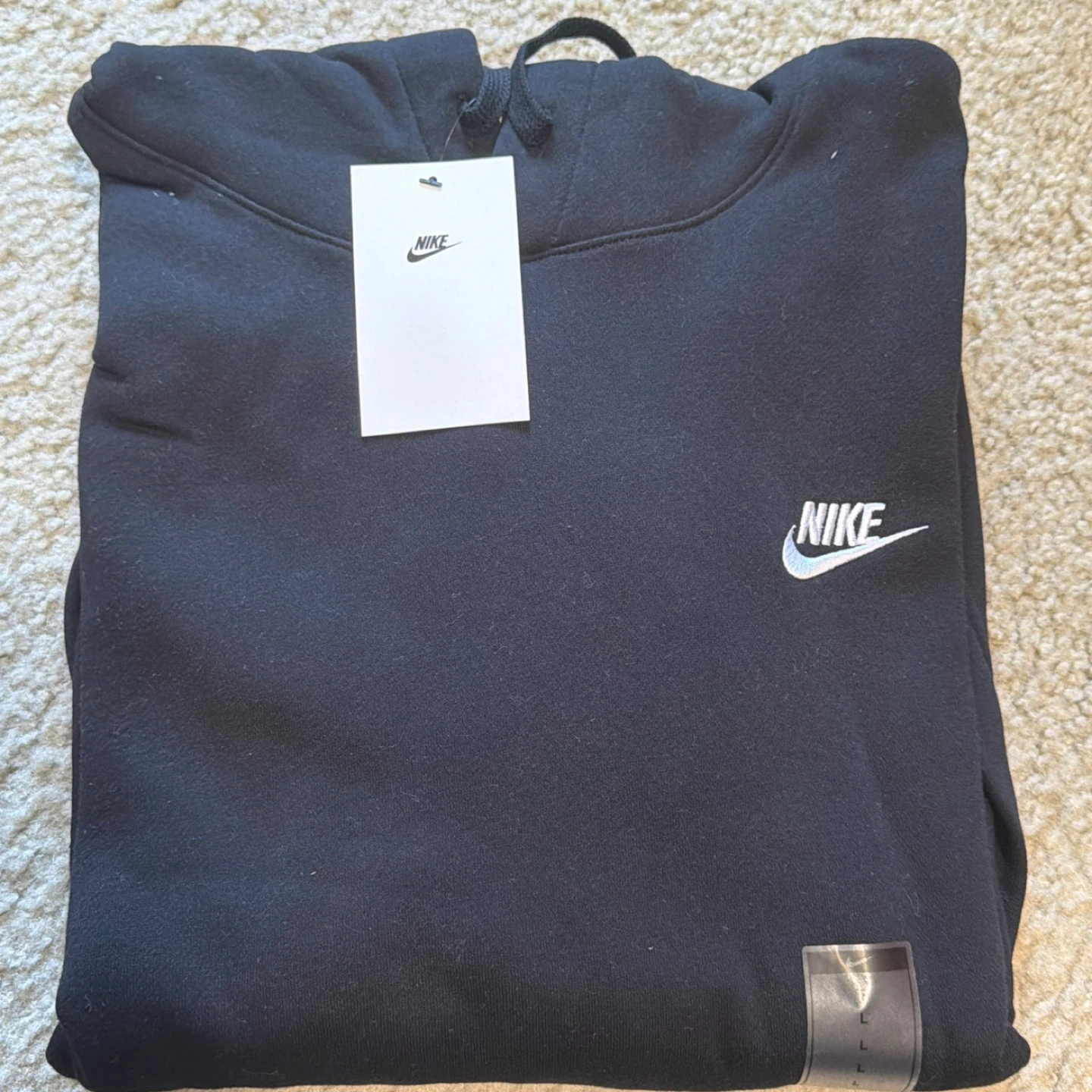 Nike Sportswear Club Fleece Hoodie Black Size L