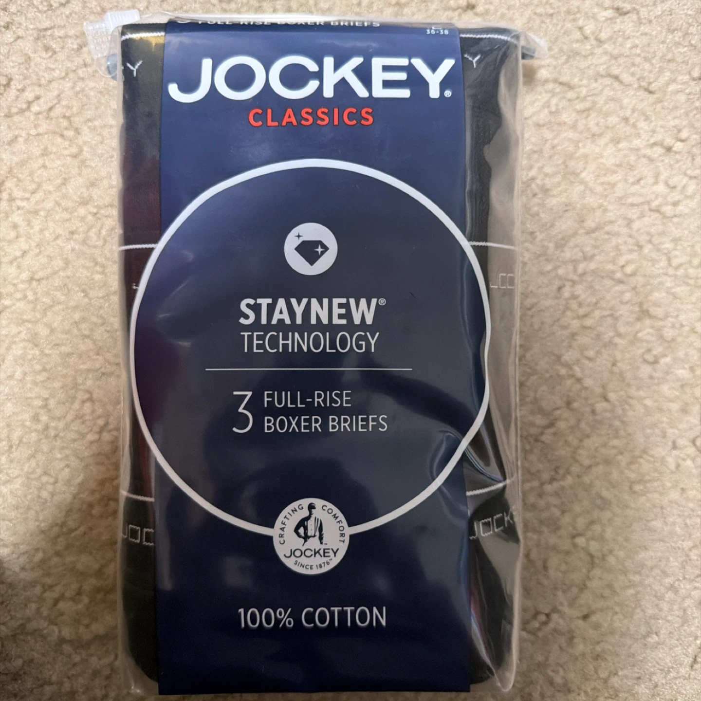 Jockey Classics 3-Pack Full-Rise Boxer Briefs - Size L