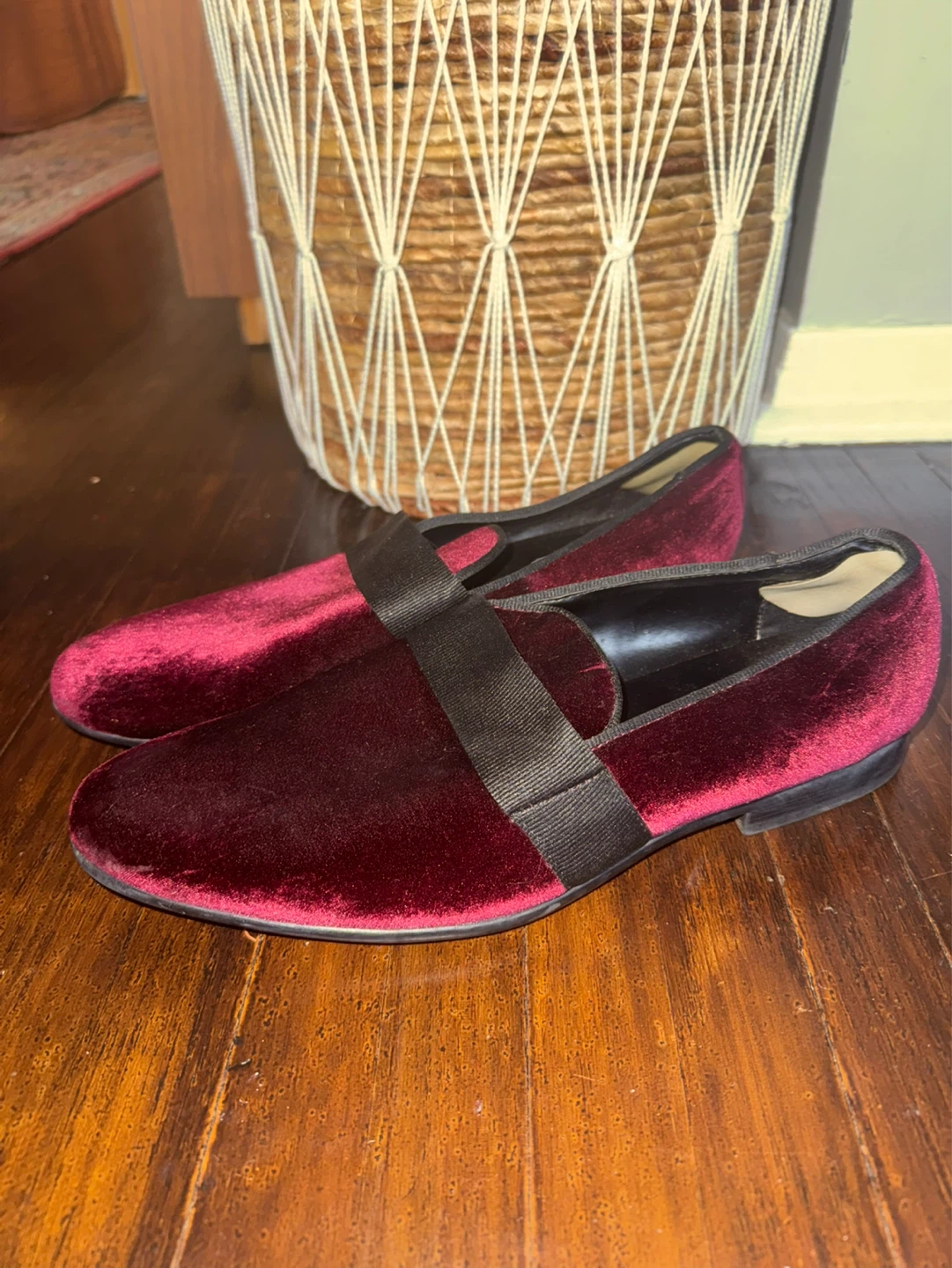 Aldo Size 12 Burgundy Velvet Dress Shoes - photo 2