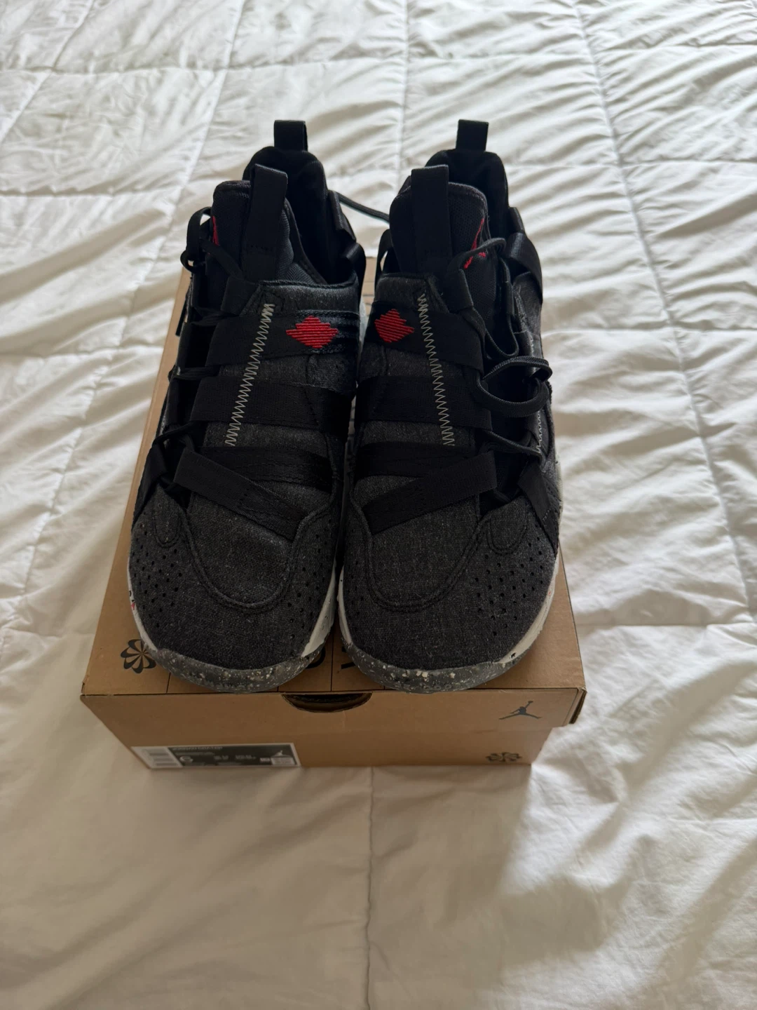 Jordan Crater Shoes Black/University Red Size 6