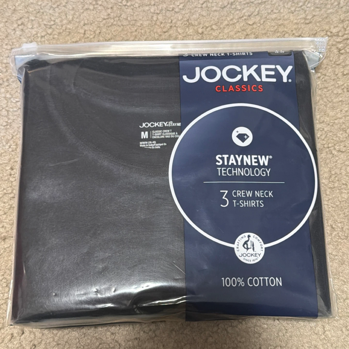 Jockey Classics Men's Stay Technology 3-Pack Crew Neck T-Shirts - photo 2
