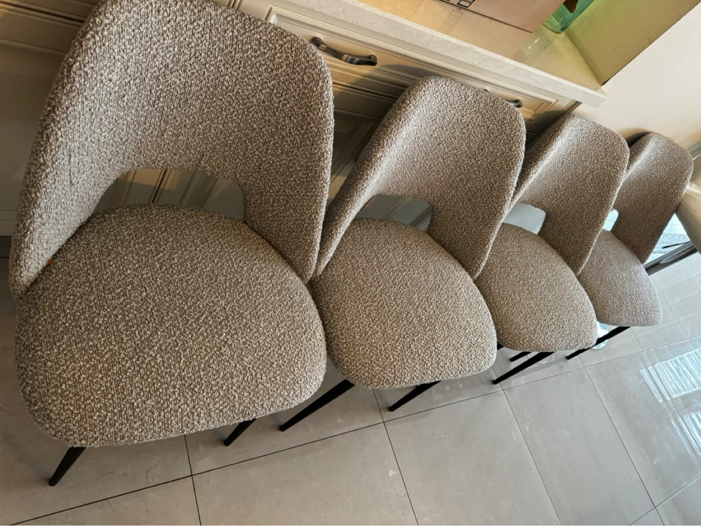 Set of 4 Textured kitchen/dining Chairs - photo 2