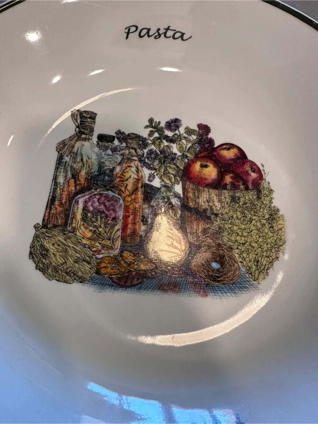 Pasta & Spaghetti Bowl with Italian Illustration - photo 3