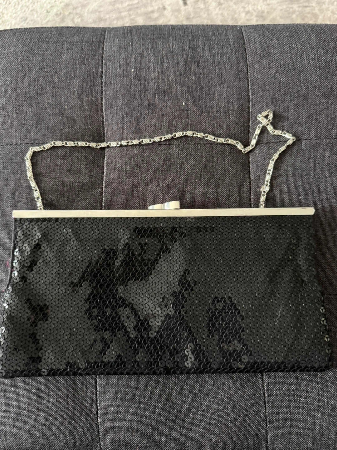 *EUC* Black Sequin Clutch