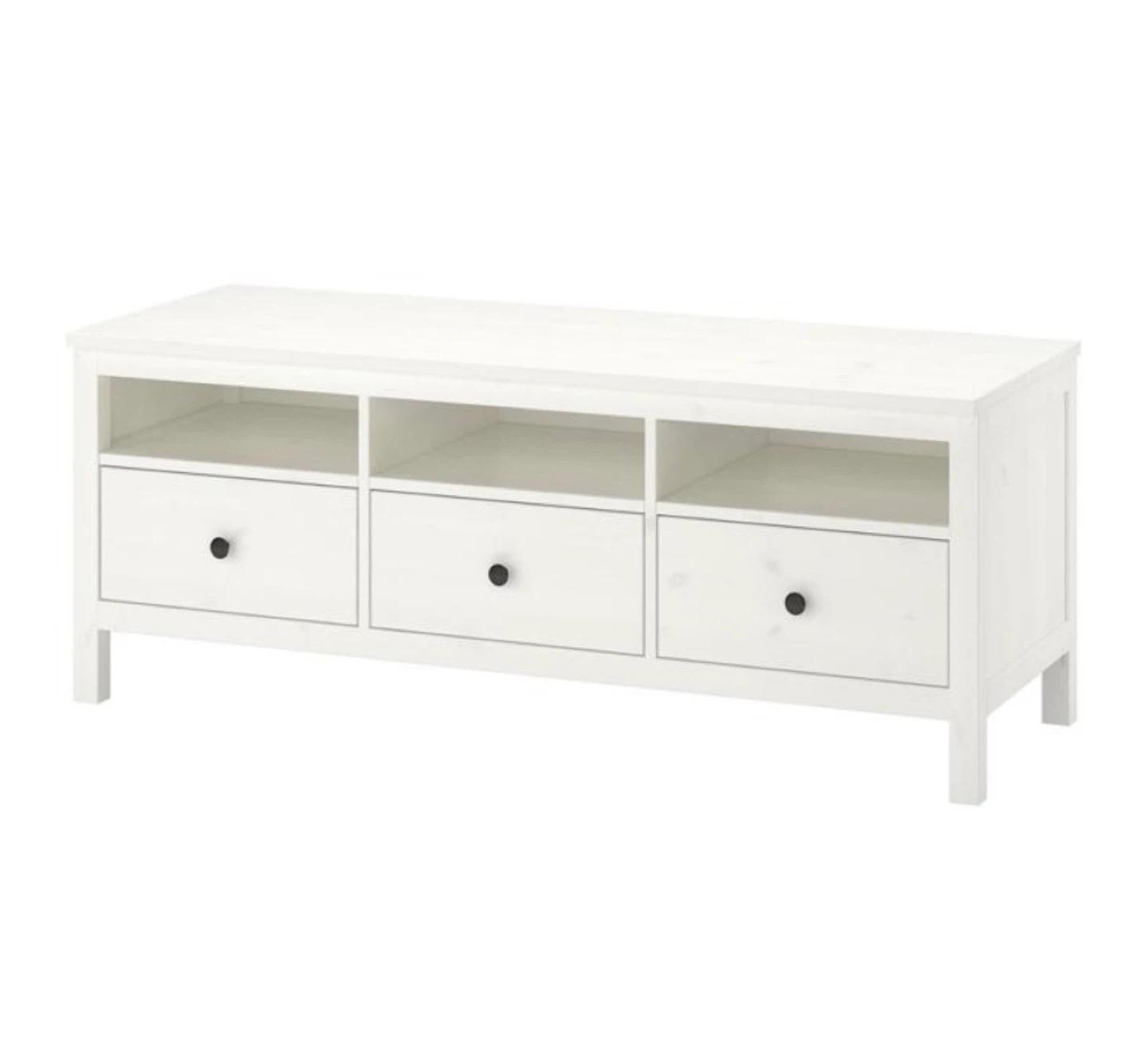 Ikea HEMNES White TV Stand with 3 Drawers