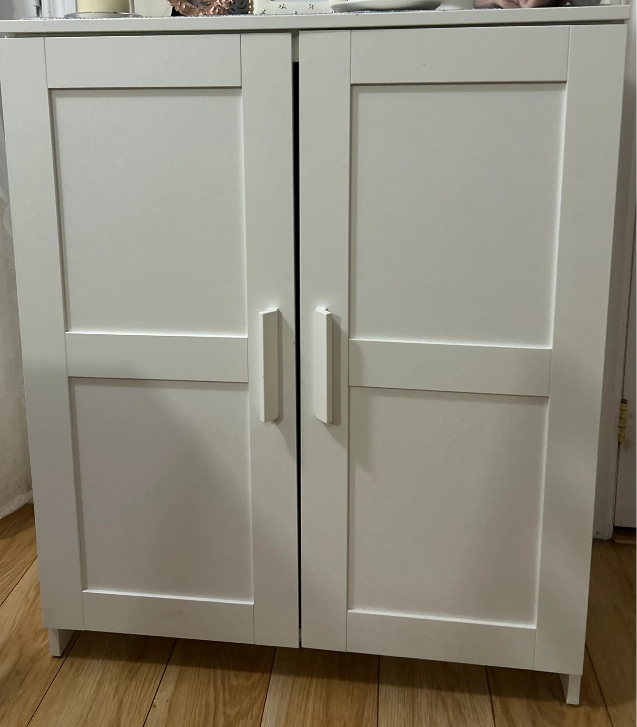 IKEA- White Storage Cabinet with Double Doors