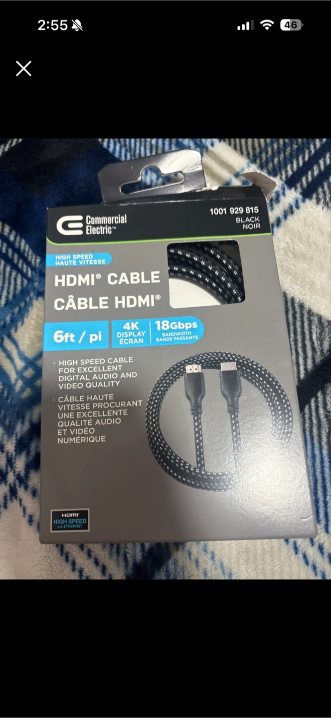 Commercial Electric High Speed HDMI Cable - 6ft - Black