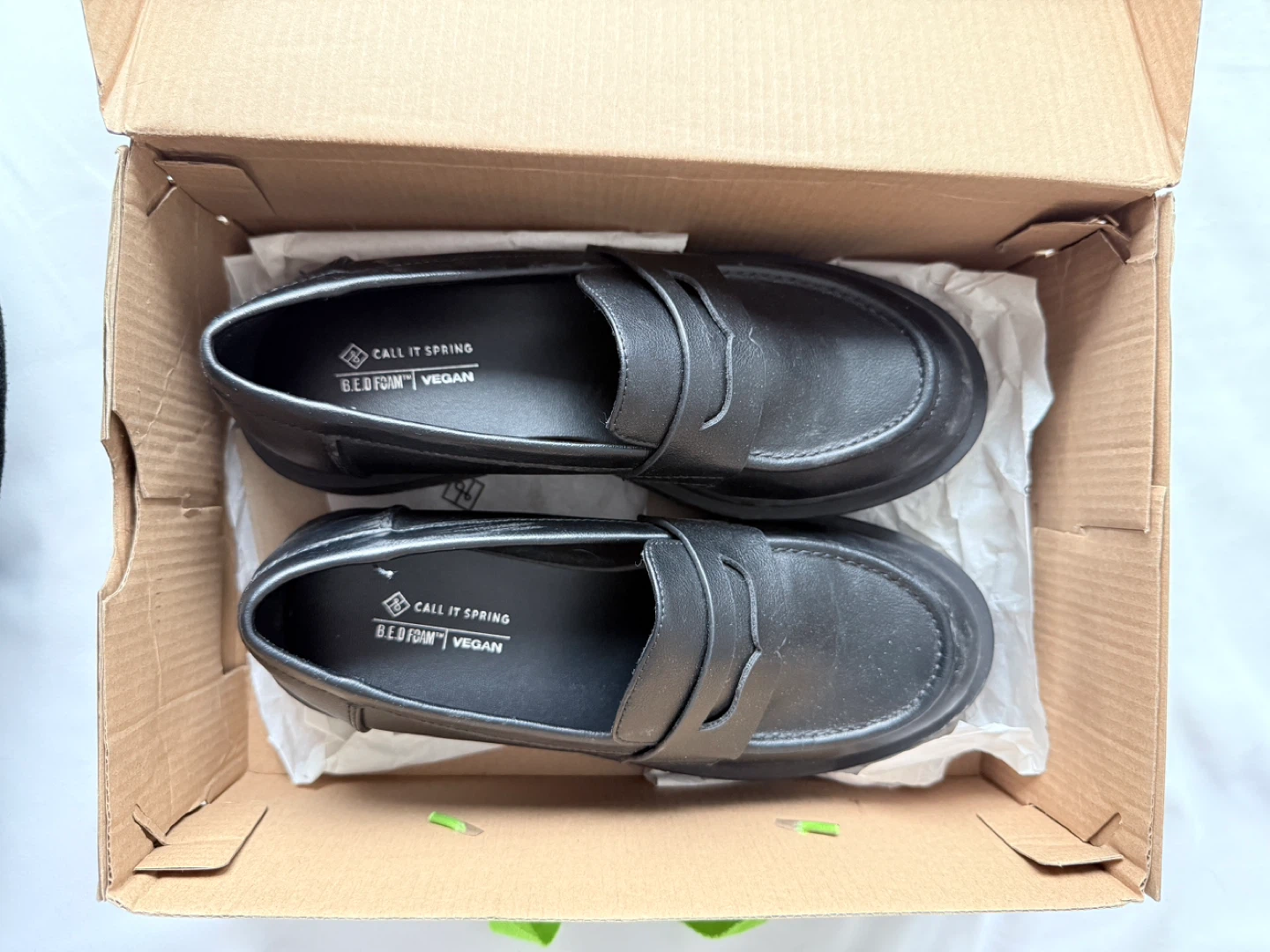 Call It Spring Black Loafers - Size 6