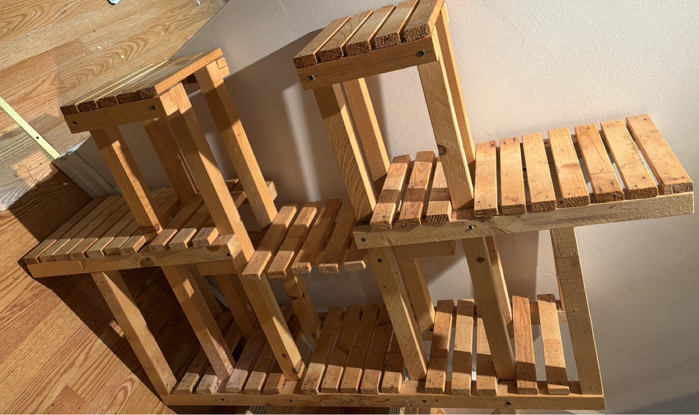Wooden Tiered Plant Stand 4 L x 2.5 H - photo 2