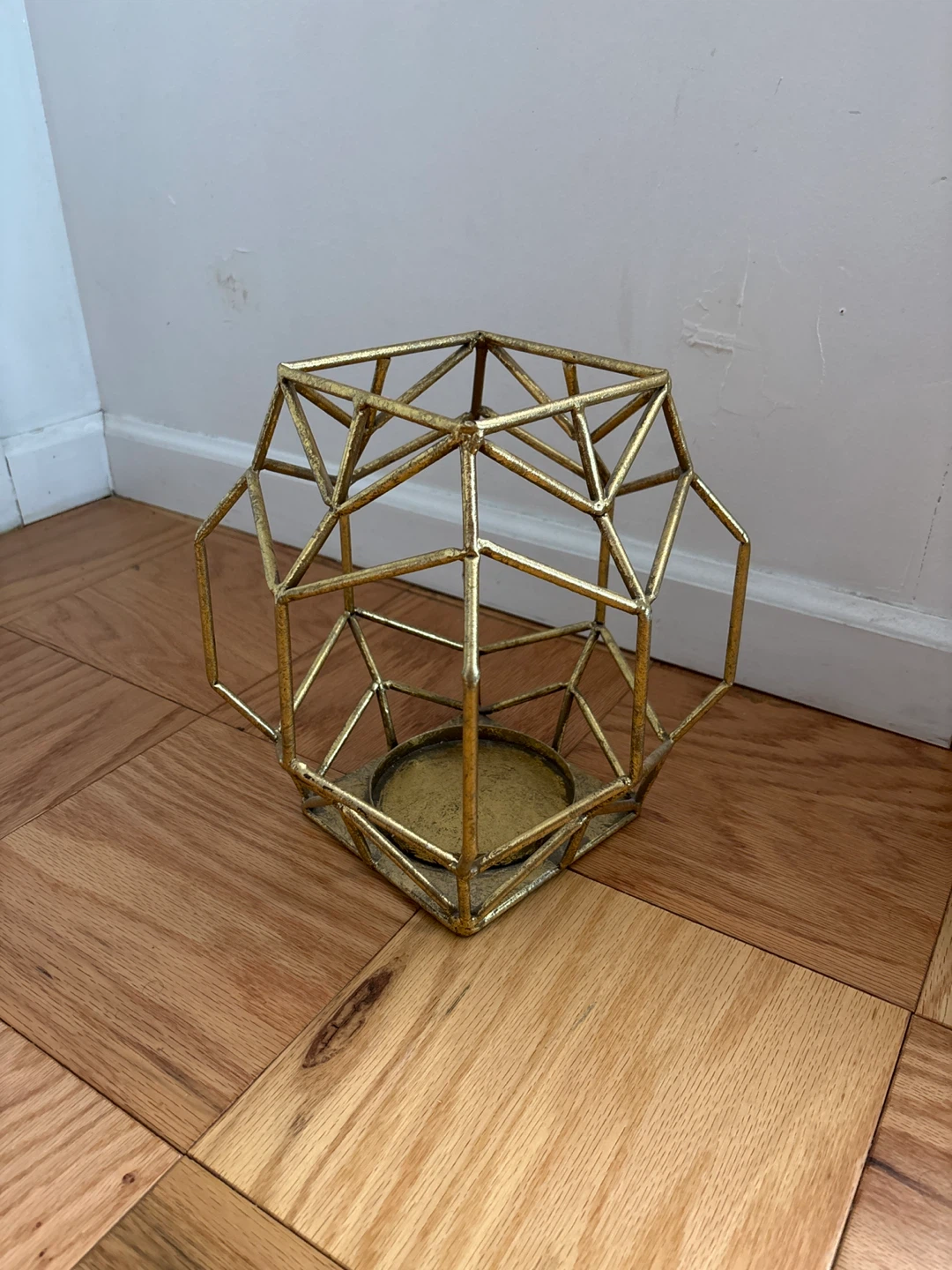Gold Geometric Candle Holder