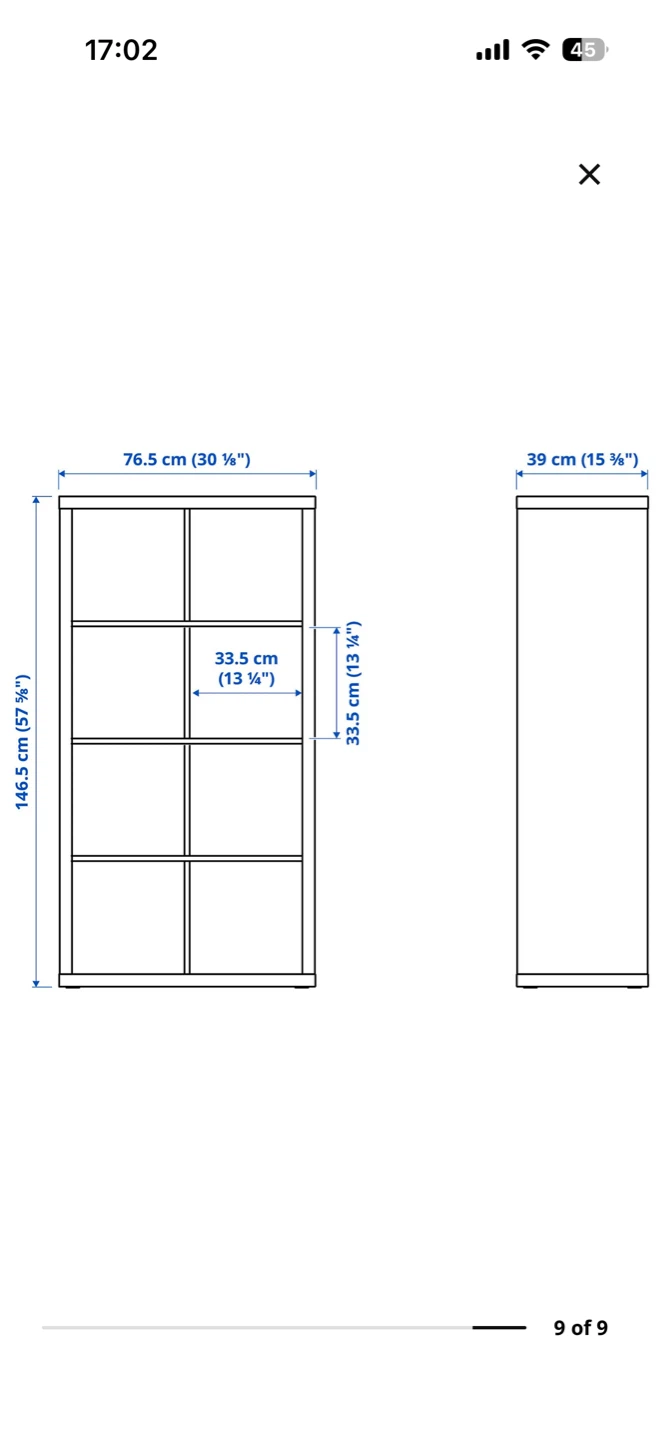 IKEA KALLAX 8-Cube Shelf Unit - Black - photo 2
