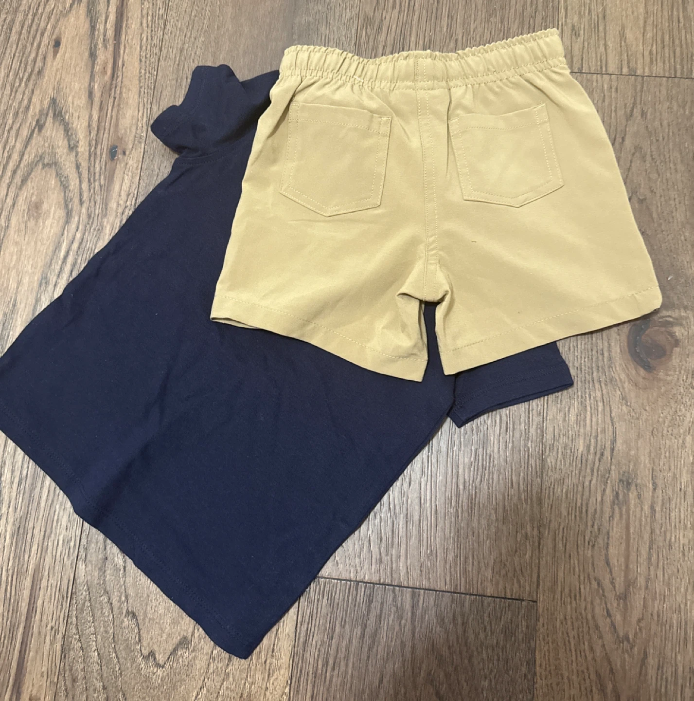 Andy & Evan Navy Polo Shirt and Khaki Shorts Set - photo 2