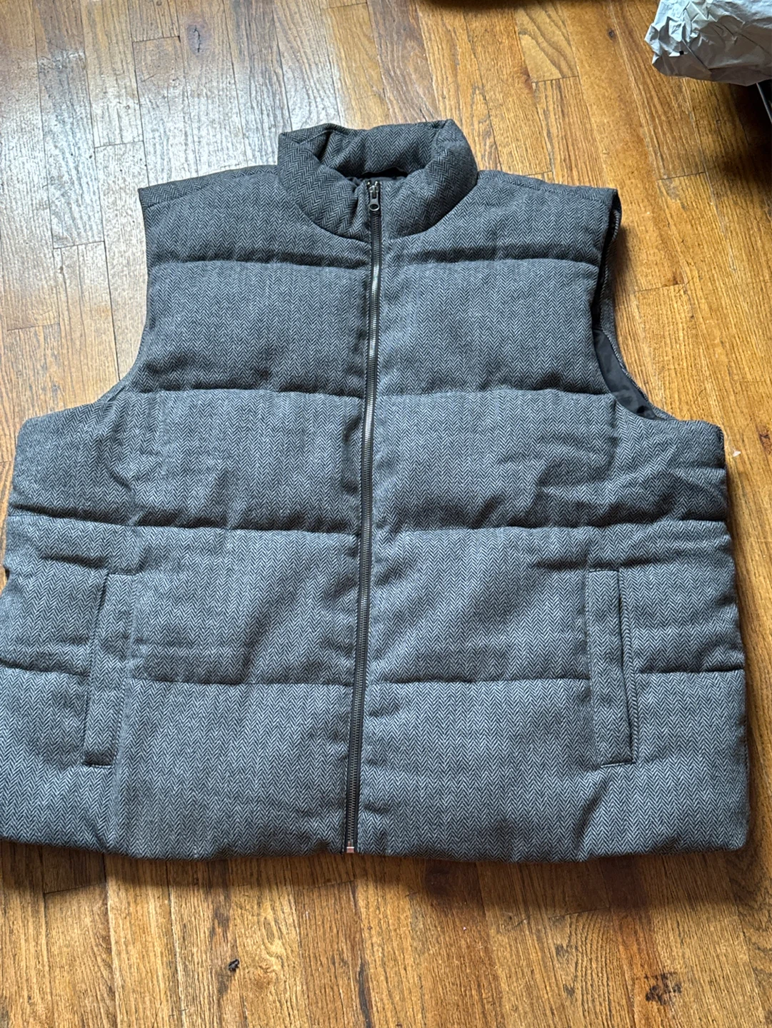 XXL Old Navy Puffer Vest Herringbone