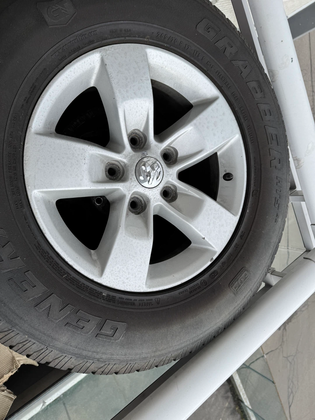 265/70R17 Grabber AT2 Tire with Rim - photo 2