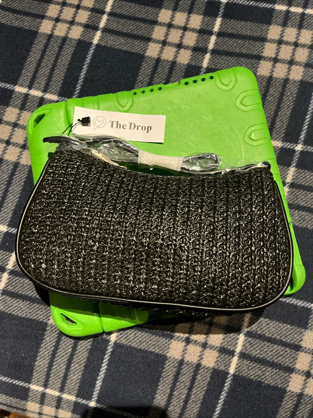The Drop Women's Melanie Small Shoulder Bag, Black Straw - photo 4