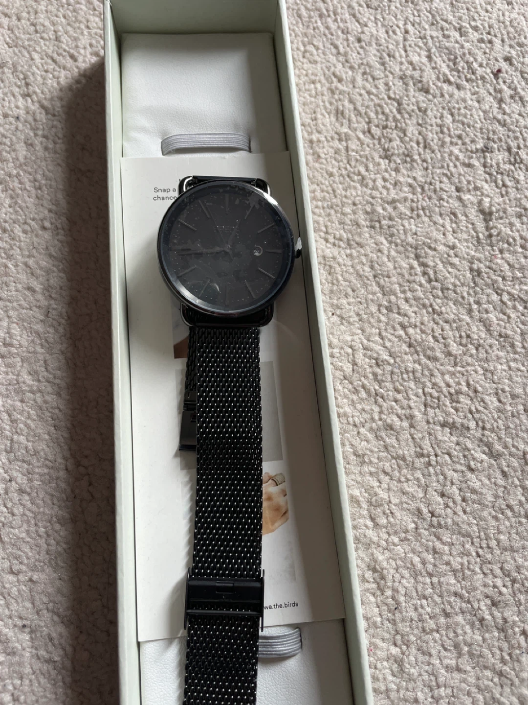 BREDA Black Mesh Band Watch - photo 3