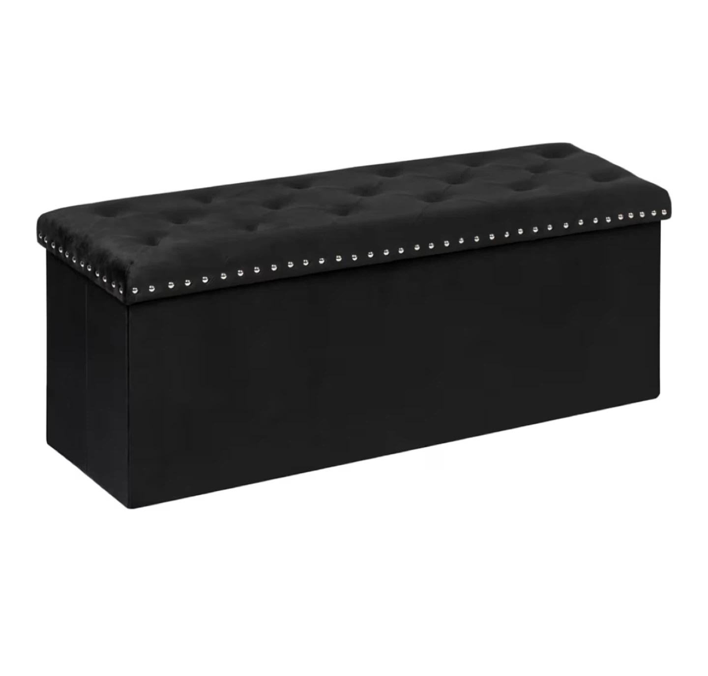 Black Tufted Storage Bench/ Ottoman - photo 3