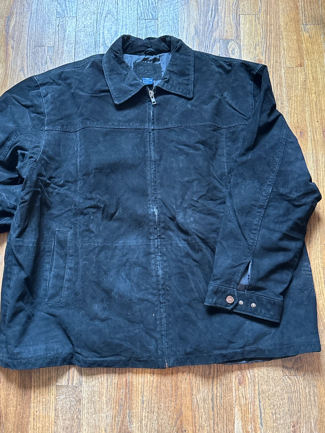 3XL Harbor Bay Black Leather Jacket