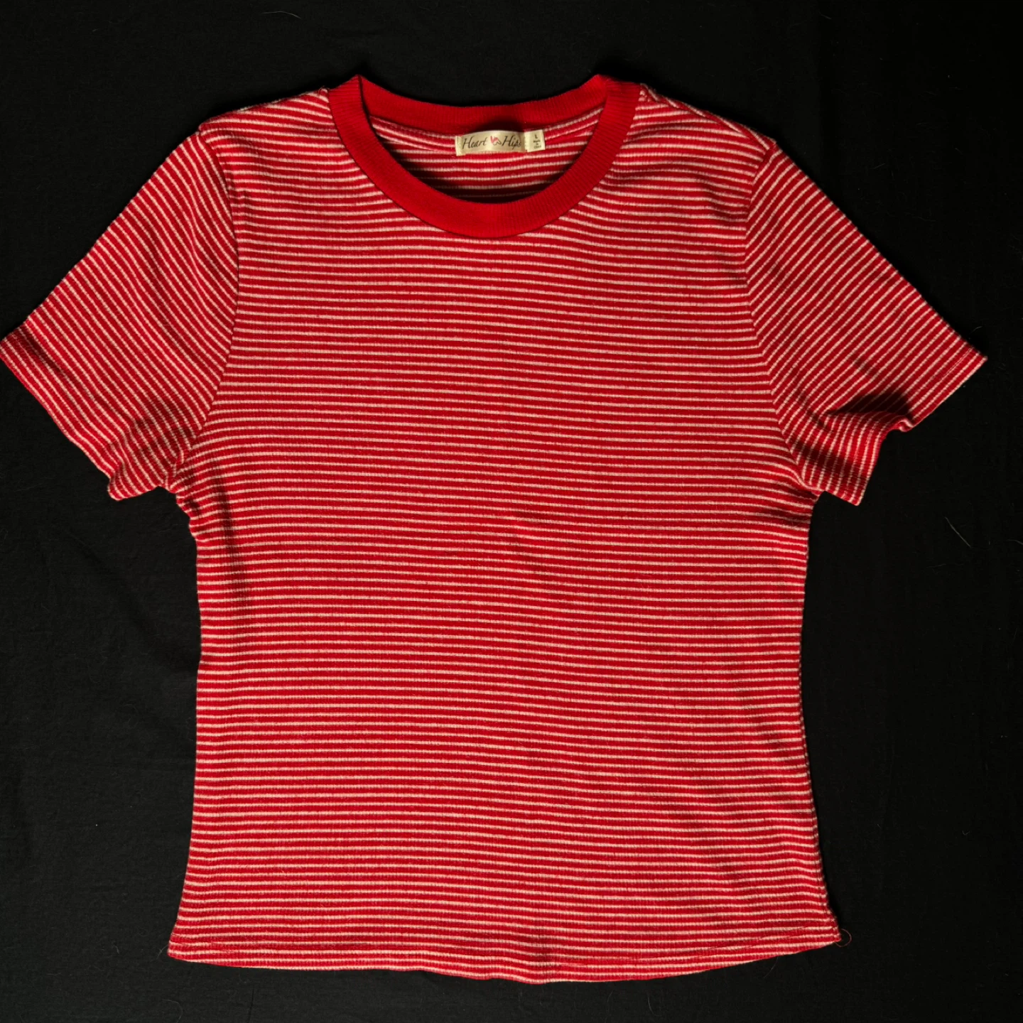 Heart & Hips Red Striped T-Shirt
