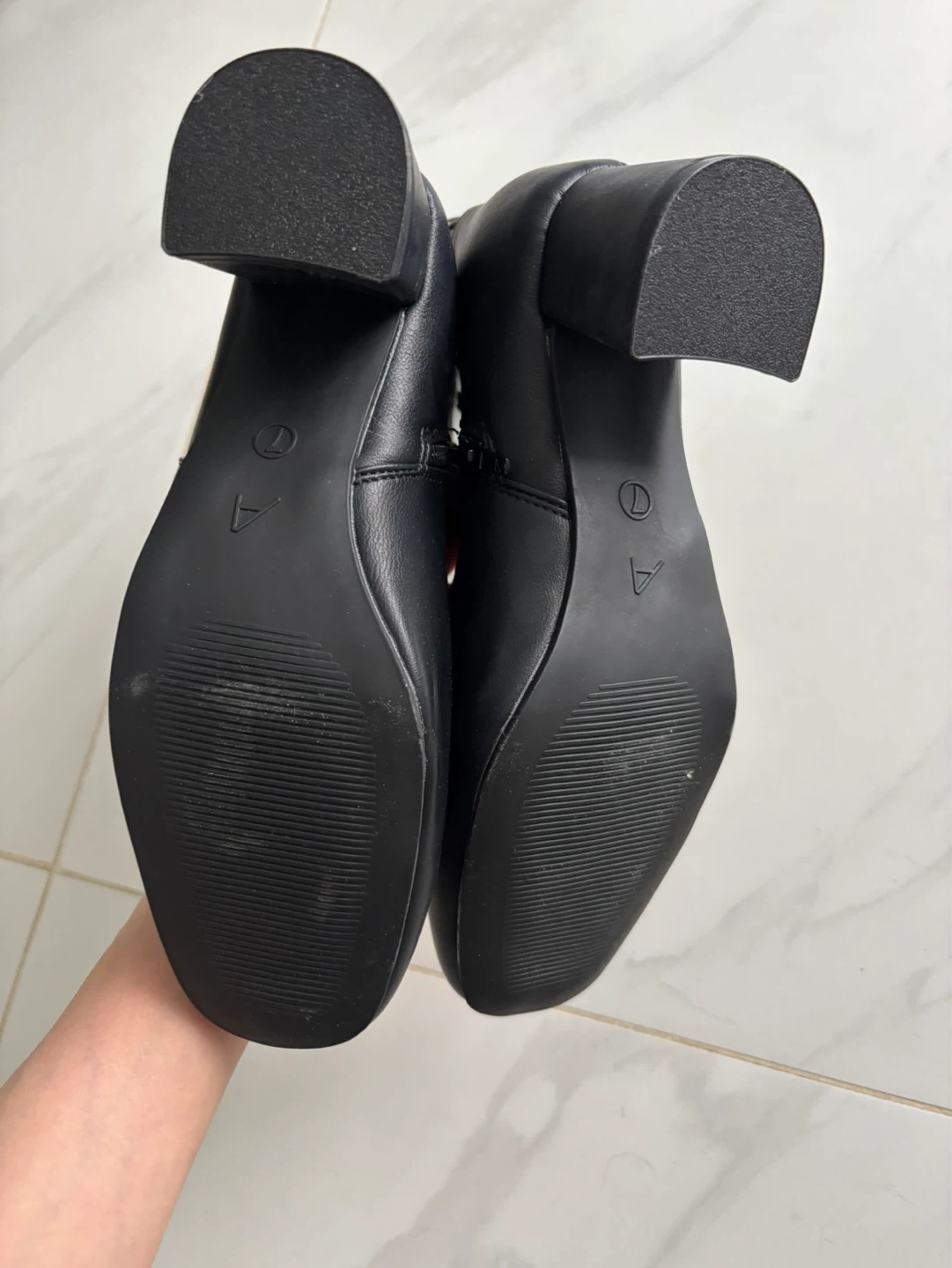 Black Heeled Ankle Boots - Size 7 - photo 3