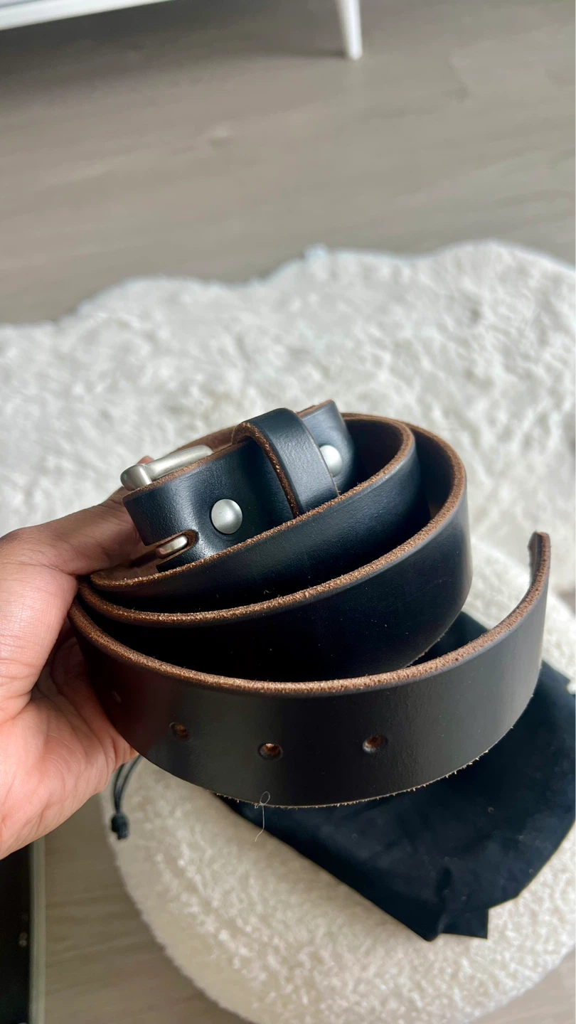 Popov Leather Belt - 1.5" Black Full-Grain - photo 3