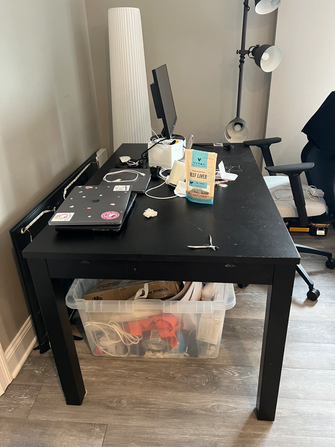 IKEA Bjursta Extendable Dining/Desk Table — Black - photo 2