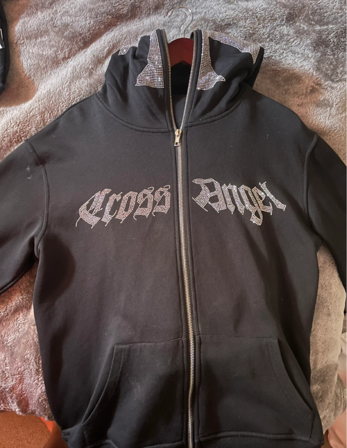 Cross Angel Black Rhinestone track suit