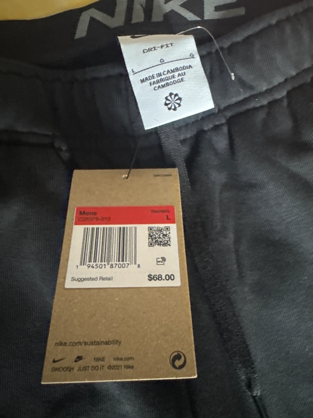 Nike Dri-Fit Men's Black Athletic Pants Size L - photo 2