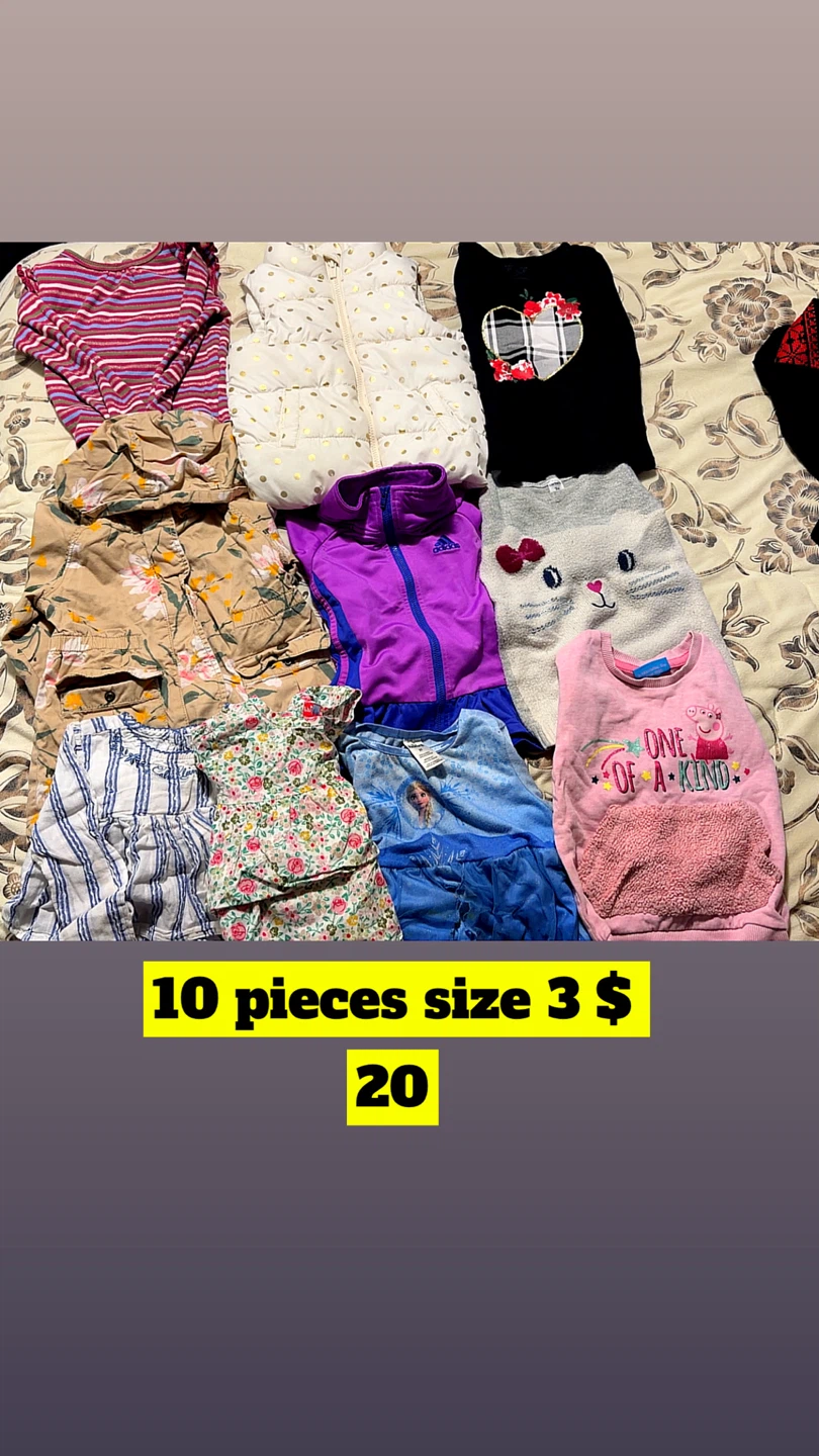 10-piece kids' clothing bundle size 3T