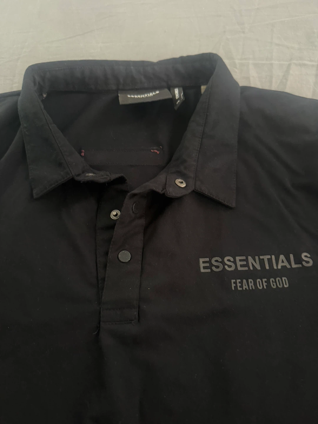 Essentials Fear of God Black Polo Shirt M - photo 3