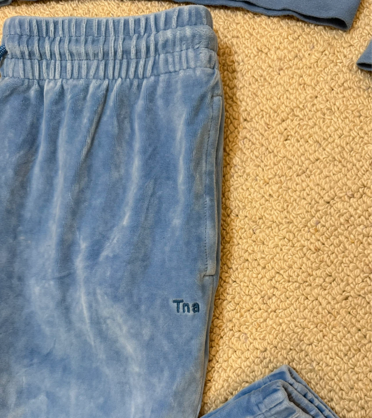 Tna Velour Hoodie and Jogger Set - Blue - Medium - photo 3