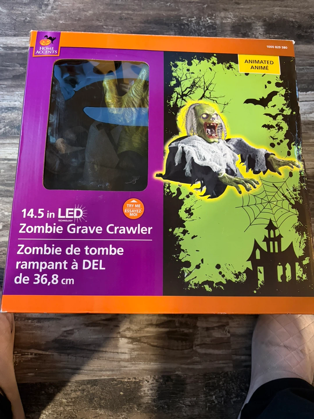 Home Accents 14.5" LED Zombie Grave Crawler Animated Decoration