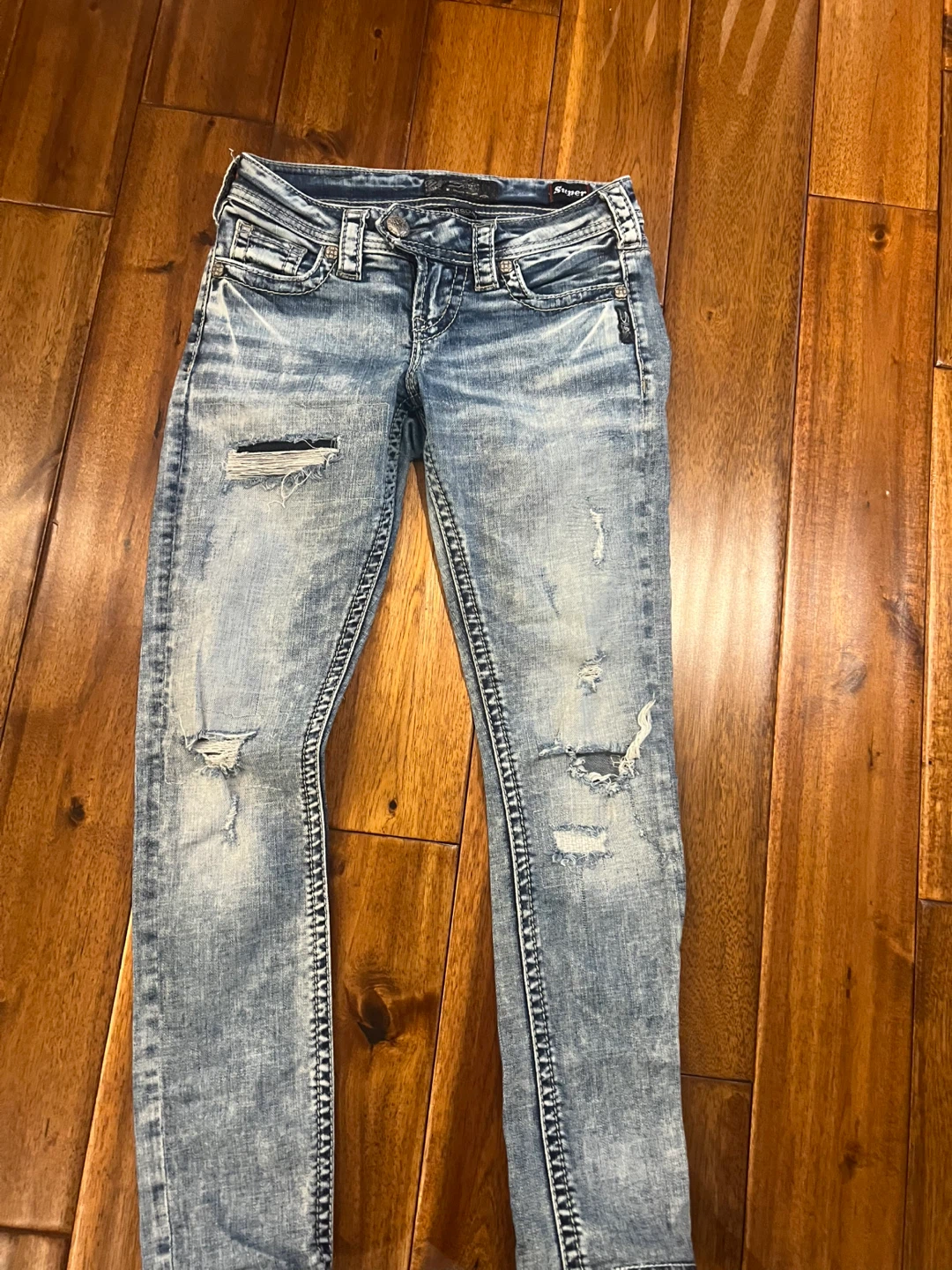 Silver Jeans Co. Blue Distressed Denim Jeans - photo 2