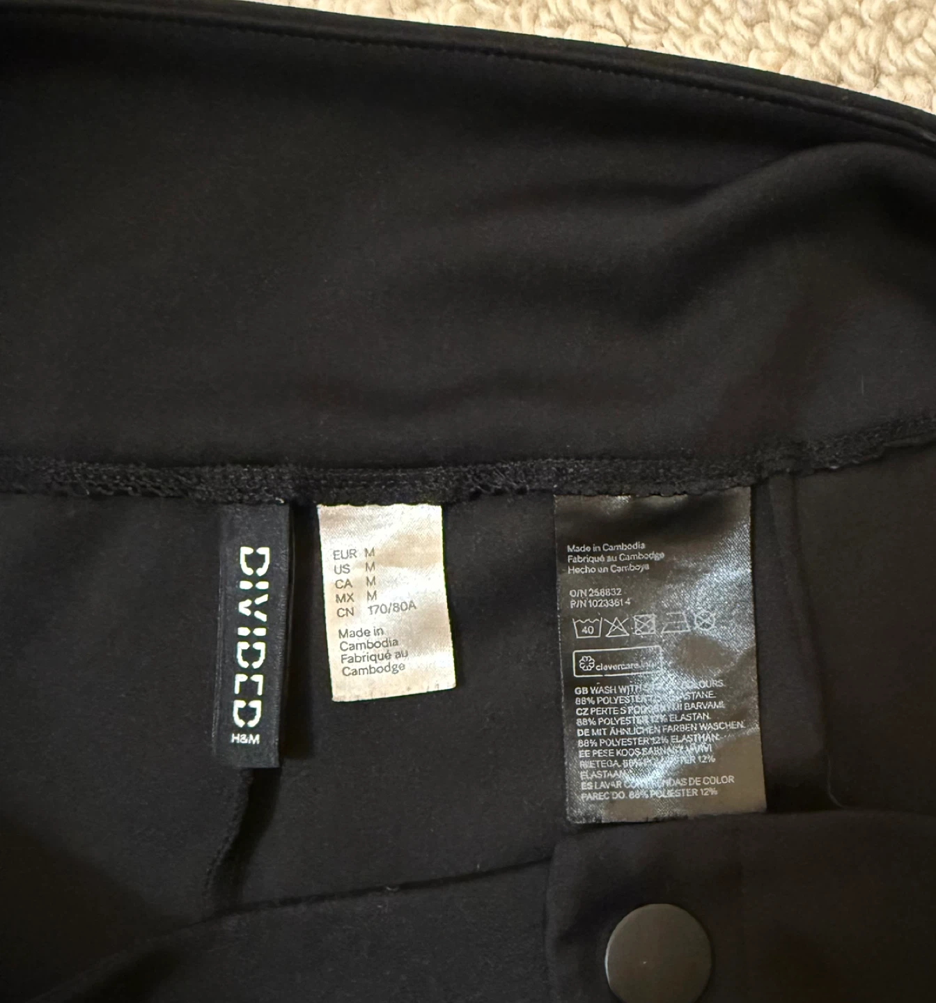 H&M Divided Black Wide Leg Pants Size Medium - photo 3