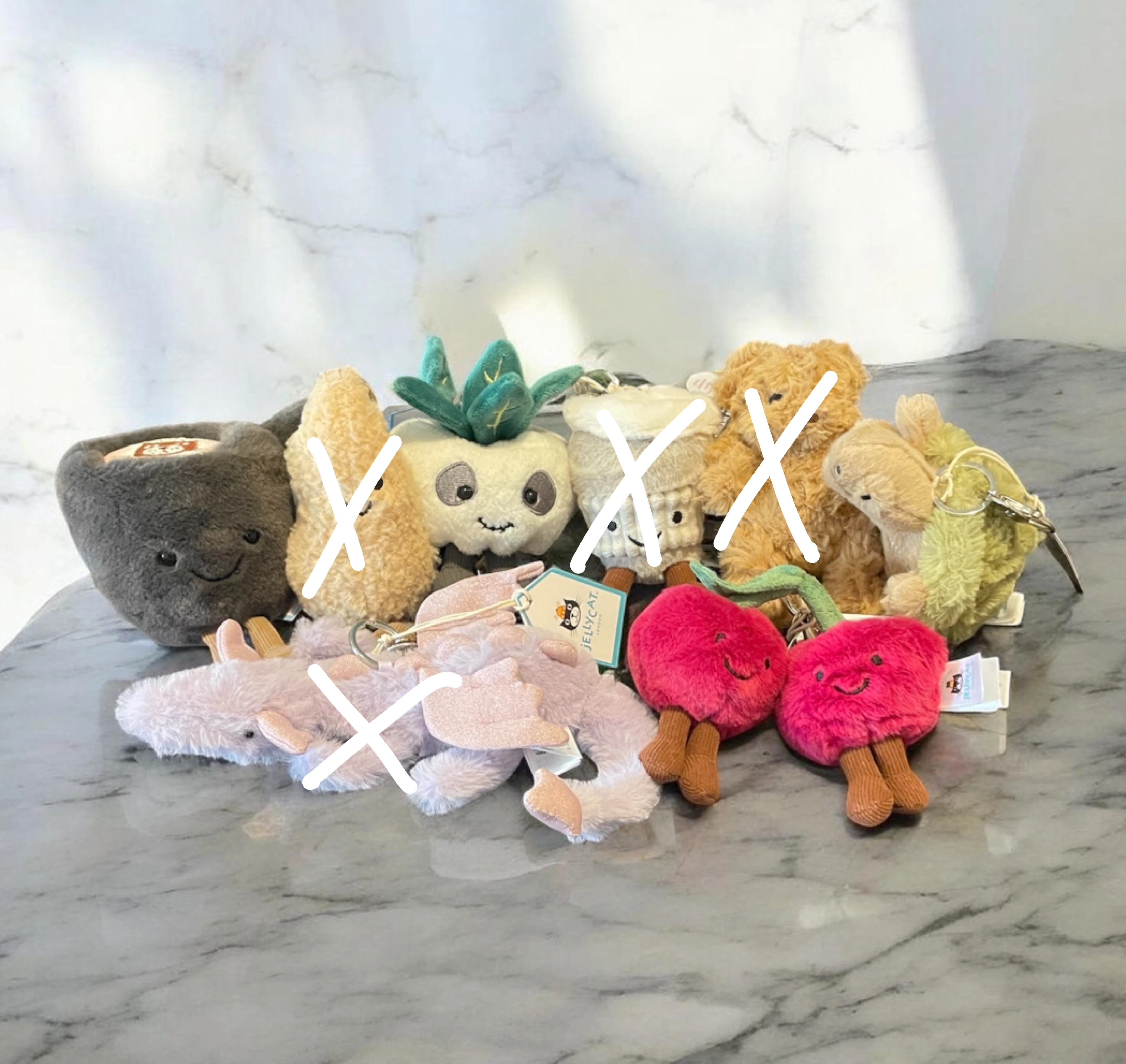 New Jellycat Plush Keychain purse bag charm