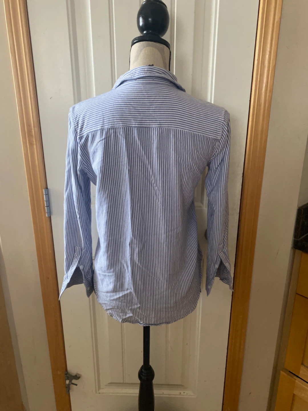 Sunday Best Blue Striped Button-Up Shirt - Size S - photo 3