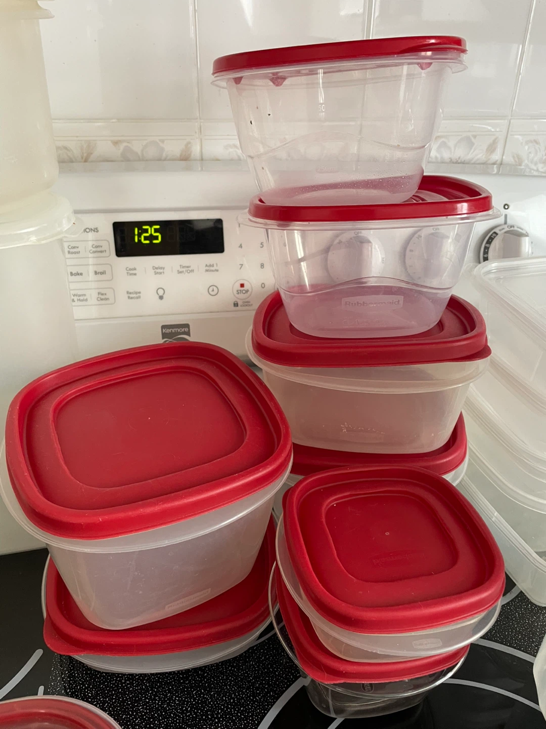 Assorted Plastic Food Storage Containers with Lids - photo 4