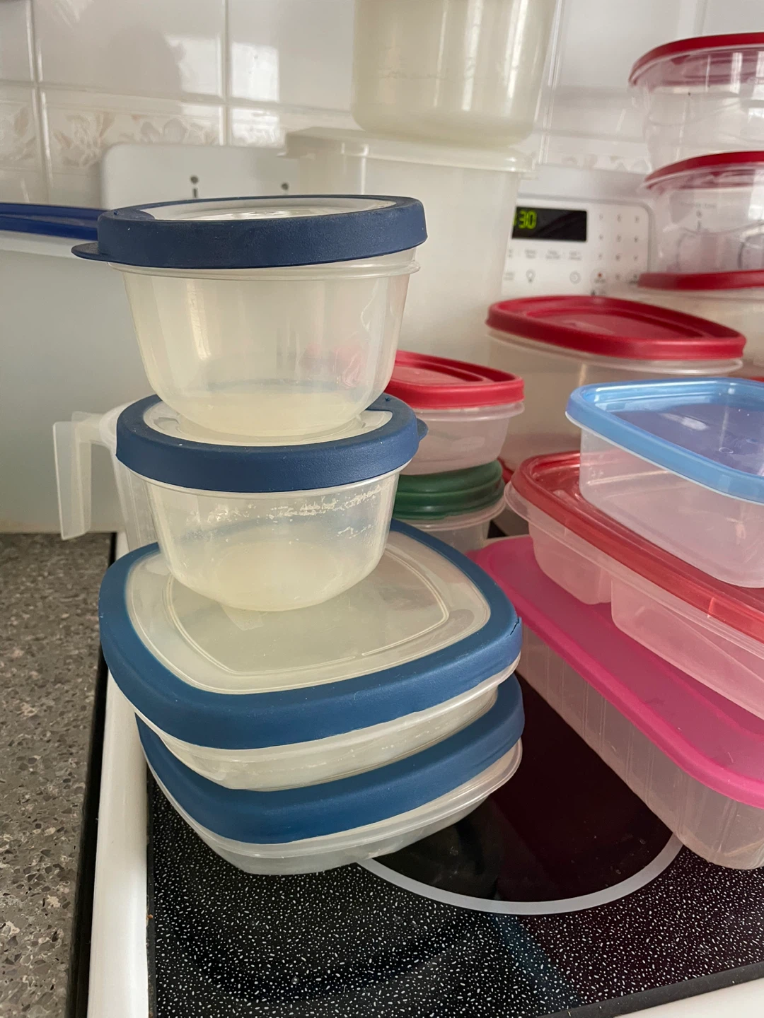 Assorted Plastic Food Storage Containers with Lids - photo 2