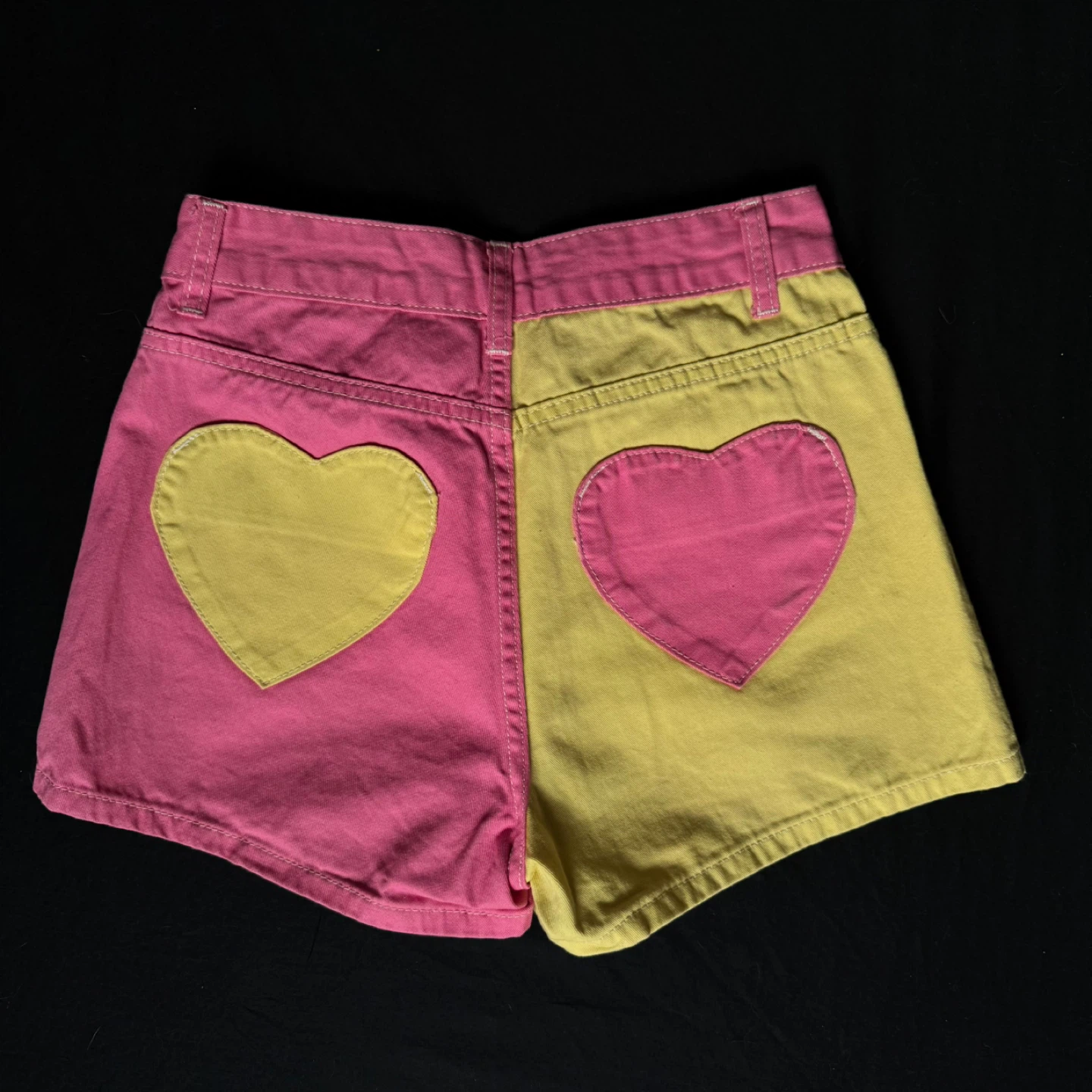 Colour Block Shorts with Heart Pockets - photo 2