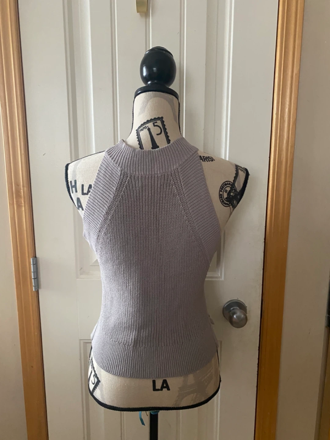 Wilfred Grey Ribbed Halter Neck Tank Top - XS - photo 3