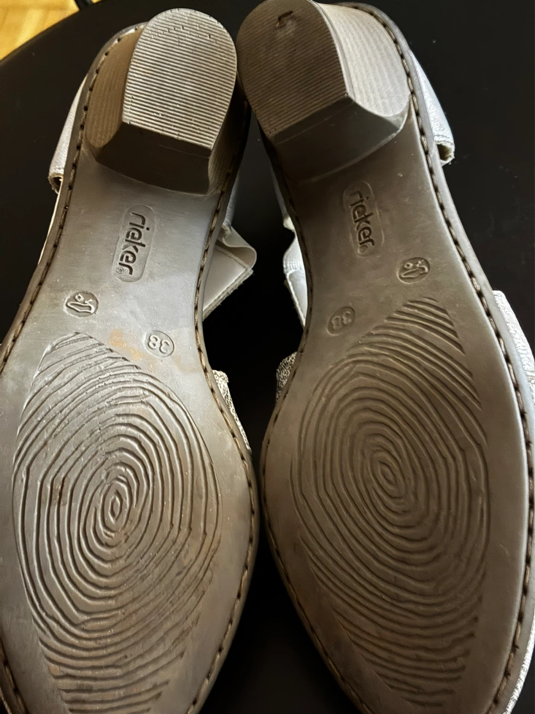Rieker Antistress Silver Floral Mary Jane Shoes Size 38 - photo 5