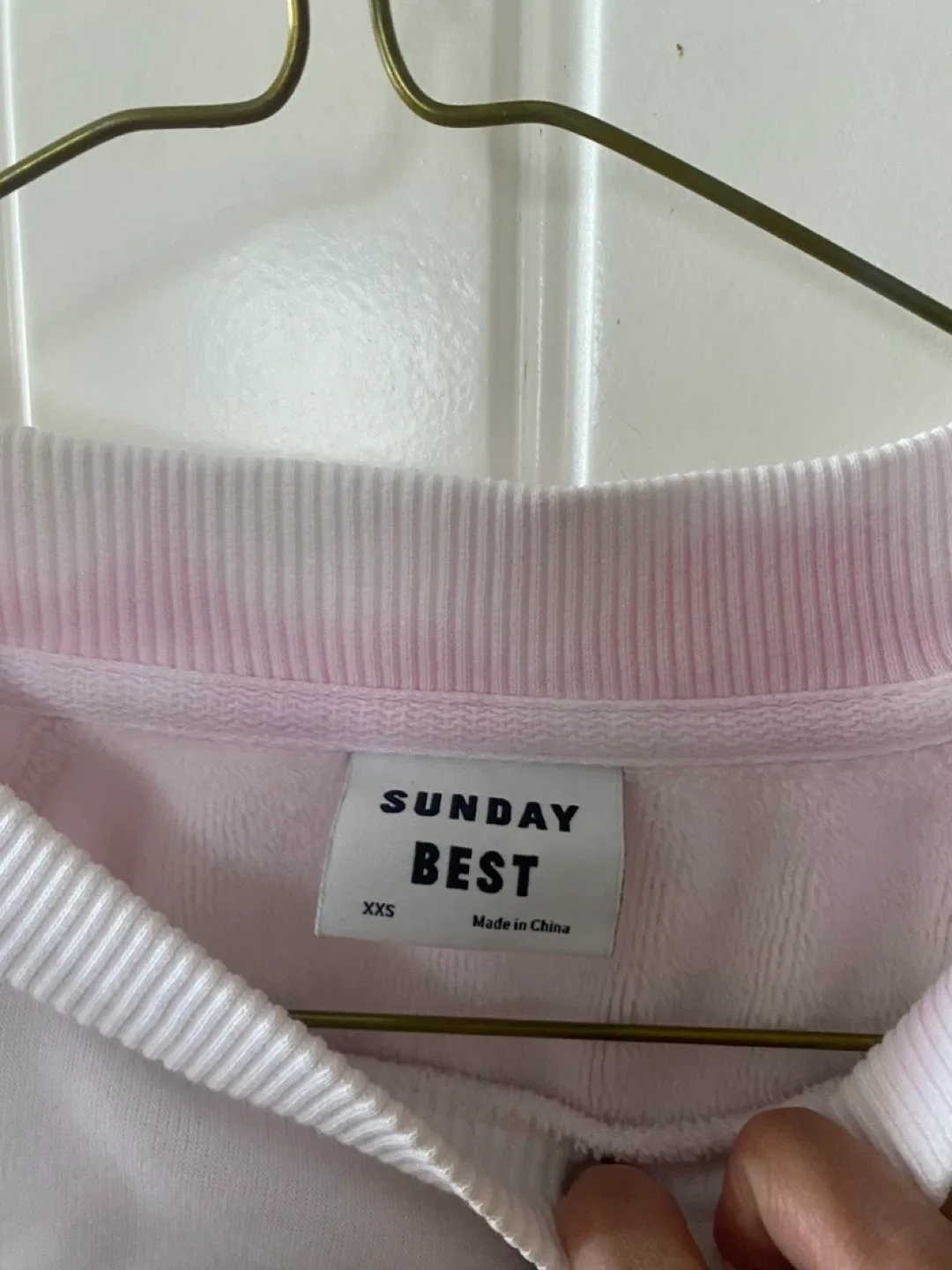 Sunday Best XXS Pink Cropped Sweatshirt - photo 3