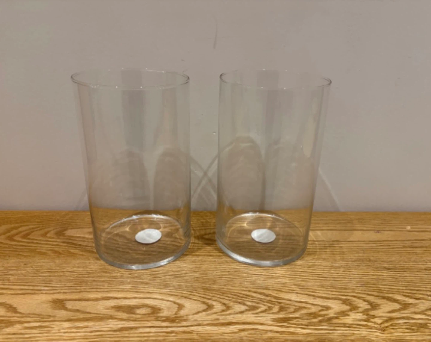 Set of 4 Clear Glass Vases – Modern Cylinder Style - photo 2