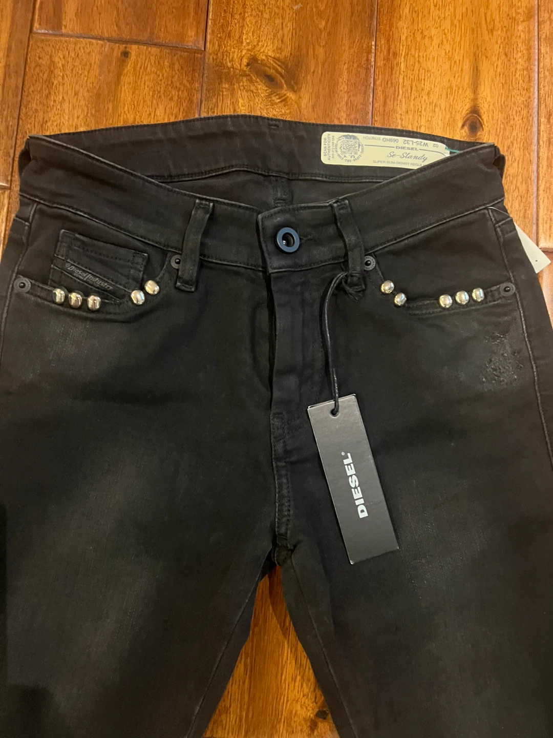 Diesel Women's Black Skinny Jeans with Studs - photo 2