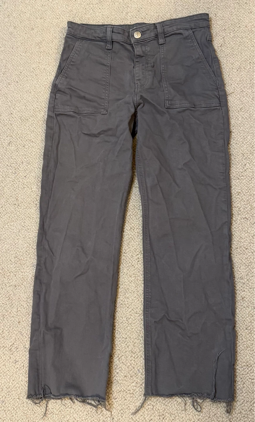 Mavi Women's SHELIA High-Rise Straight Leg Jeans Grey Size 30/29