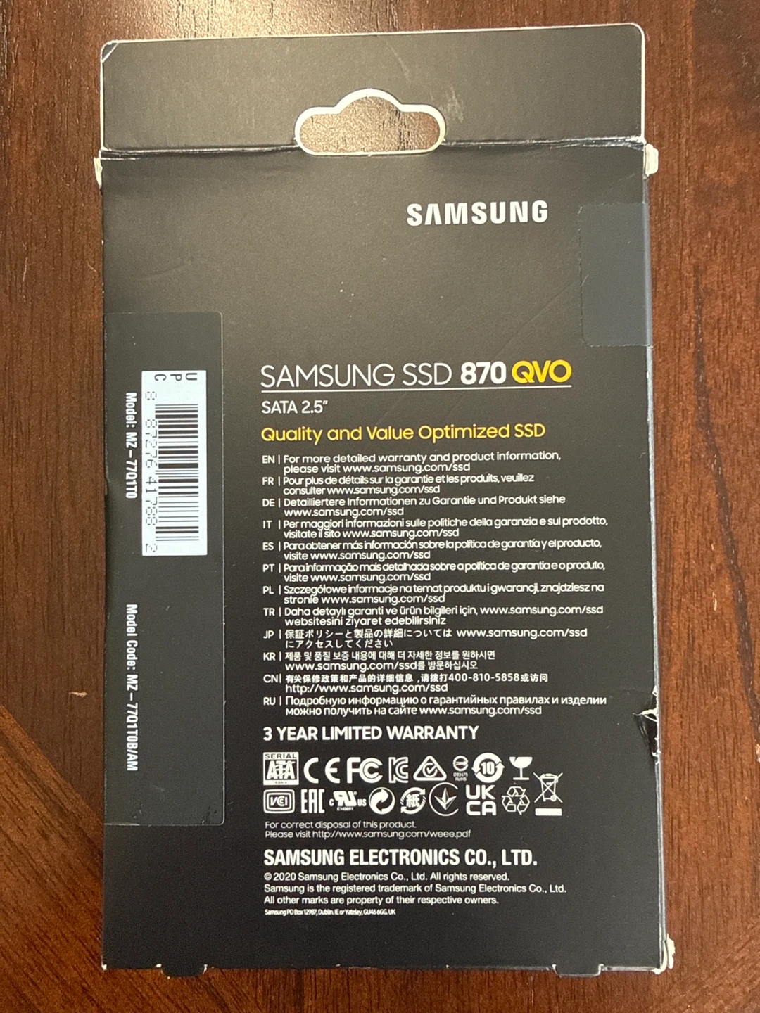 Samsung 870 QVO 1TB SATA 2.5" SSD - photo 2