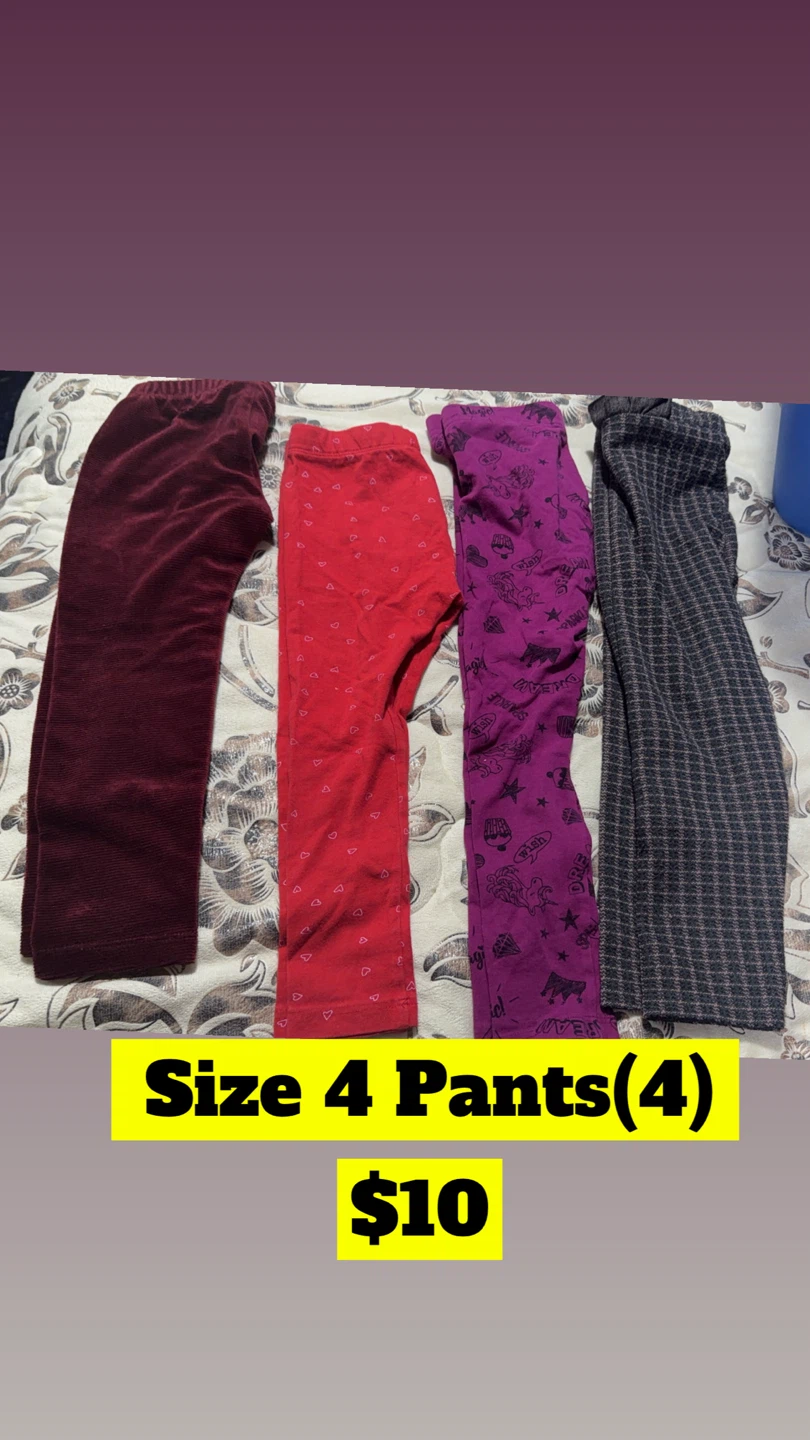 Size 4 Pants (4 Pack)