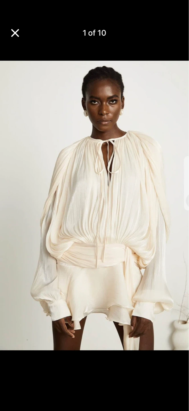 Zimmermann style Pleated Silk Dress