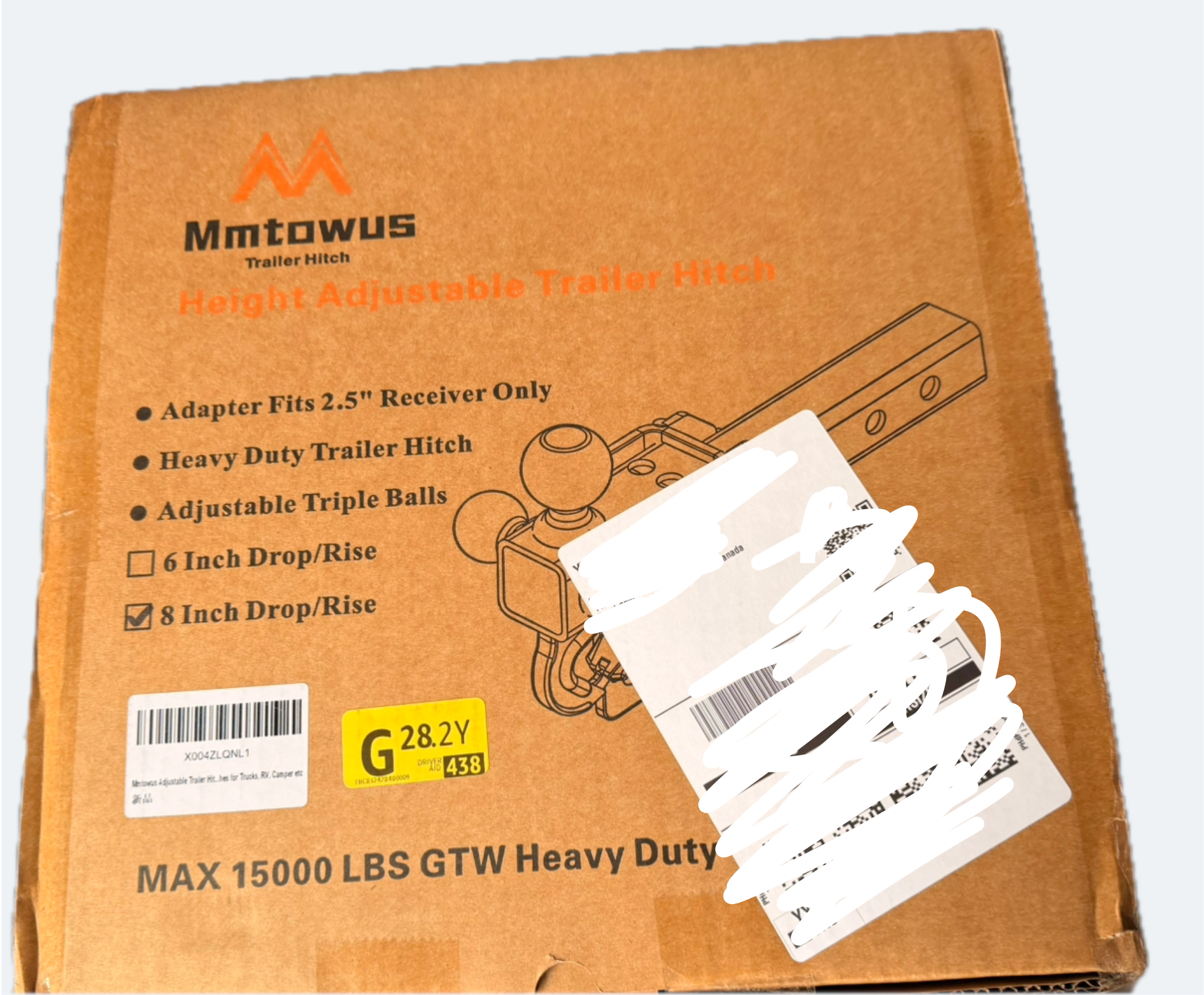 L Height Adjustable Trailer Hitch with Triple Balls