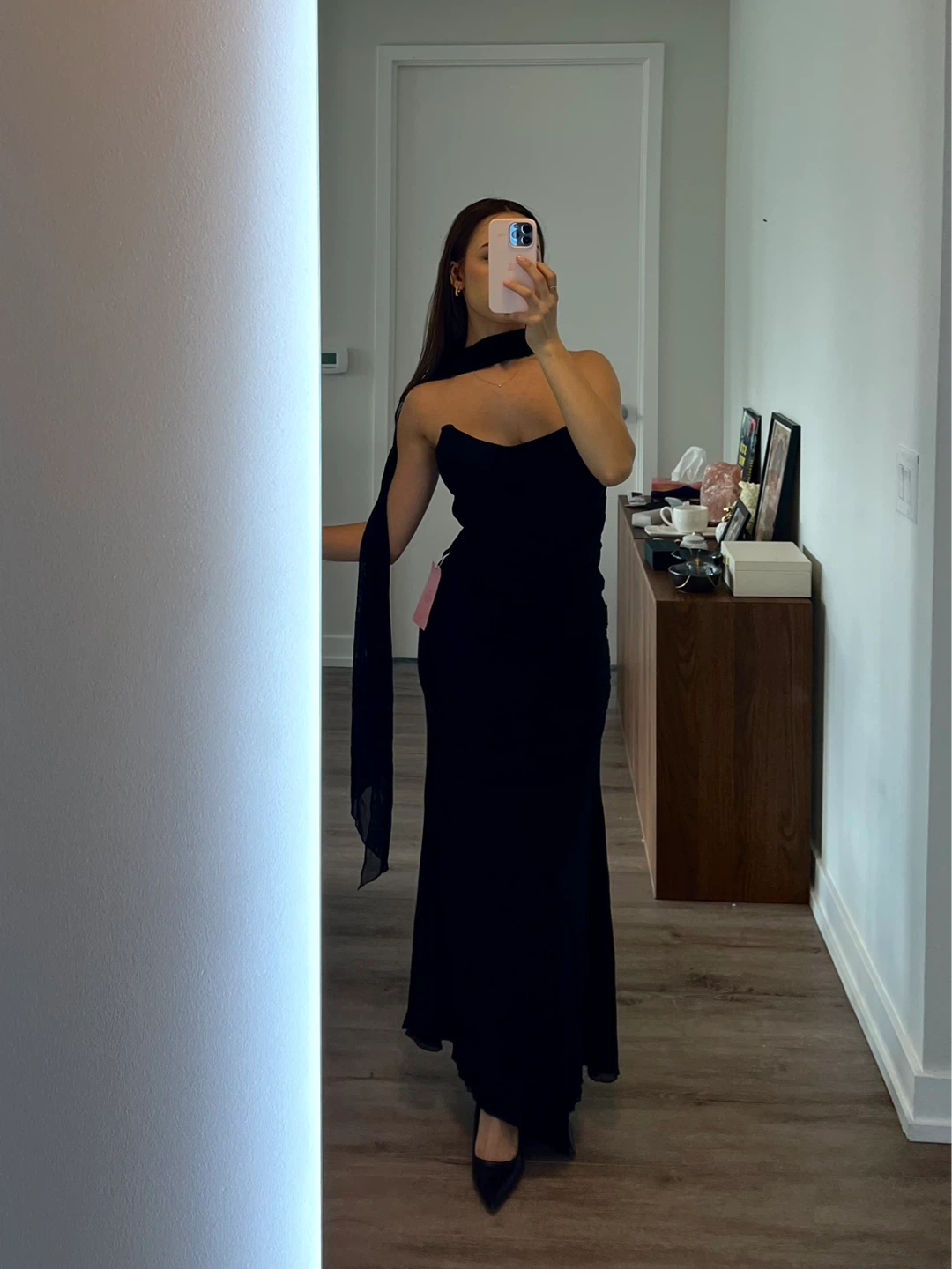 Black Strapless Maxi Dress - Malu by Almond Muse